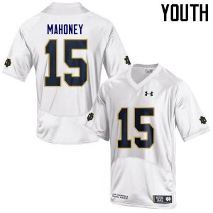 Notre Dame Fighting Irish Youth John Mahoney #15 White Under Armour Authentic Stitched College NCAA Football Jersey NDV7699SA